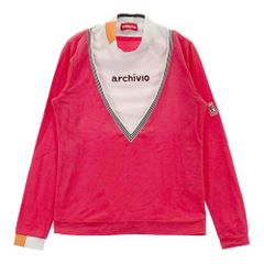 アルチビオ archivio 長袖モックネック 長袖シャツ 赤系 サイズ36 S