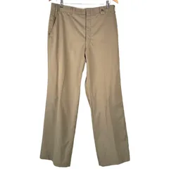 90s Burberry 刺繍ロゴ入り センタープレス スラックス ウエスト86㎝ L相当 カーキ メンズ 古着 綿パンツ チノパン ブランド 90年代 ヴィンテージ ビンテージ オールド 大きいサイズ 大きめ