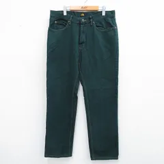 W36/古着 リー Lee ジーンズ メンズ コットン 濃緑 グリーン デニム 25sep06 中古 ボトムス ジーパン Gパン ロング パンツ