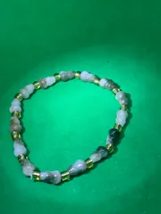 美品 天然翡翠ヒスイ  A商品 6mmひょうたんブレスレット4251-1/4