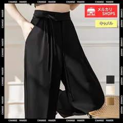 ストレートパンツ リボン スラックス 美脚 キャメル レディース ハイウエスト セミワイドパンツ 涼しげ ロングパンツ 春夏 オフィスカジュアル 通勤 ズボン 着やせ きれいめ 無地 脚長 体型カバー ウエストゴム CH2LINYI-001