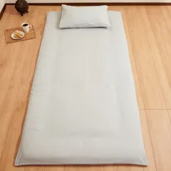 新品 シルフィーズ 敷布団カバー シングル グレー 100％綿 105×215cm