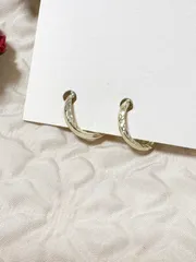 チタンフープピアス ツイストフープ 12mm ゴールド