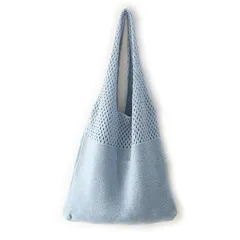 [エフティービー] トートバッグ かごバッグ レディース トレンド ニットバッグ マザーズバッグ 軽量 かばん 通学 通勤 大人 カジュアル (MacaronSoda) 0