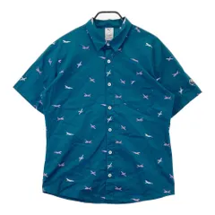 サイズ：US M PUMA GOLF プーマゴルフ ×アーノルドパーマー 半袖シャツ 総柄 ネイビー系 [240101267286]# ゴルフウェア メンズ ストスト