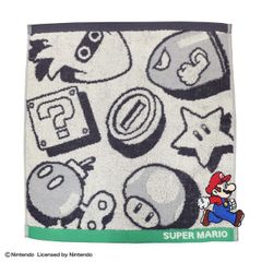 ウォッシュタオル 任天堂 マリオ アドベンチャーワールド 抗菌防臭加工