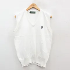 M/古着 ニット ベスト メンズ 90s コットン Vネック 白 ホワイト 24oct01 中古 トップス