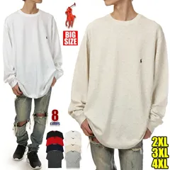 【新品・未使用】【ビッグサイズ】【レッド／赤：2XL】ラルフローレン 長袖 Tシャツ メンズ POLO RALPH LAUREN サーマル ロンT 大きいサイズ USAモデル ブランド