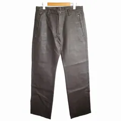 テットオム TETE HOMME パンツ スラックス ストレート フェイクレザー LL 茶 ブラウン /FF 0629のサムネイル