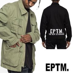 EPTM エピトミ ミリタリージャケット ブランド アーミージャケット デニムジャケット スプリング ビッグシルエット サファリ オーバーサイズ アーミーグリーン ブラック カーキ アウトドア コットン メンズ アウター ストリート ロック ファッション