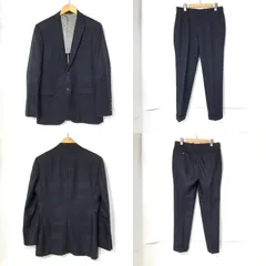 BLACK LABEL CRESTBRIDGE スーツ 2つボタン シングル サイズ40R M相当 ネイビー ブラックレーベル クレストブリッジ セットアップ A13348◆