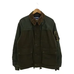 JUNYAWATANABE COMMEdesGARCONS MAN / ジュンヤワタナベマン | 2019AW | 異素材 切替 中綿 ドッキング ミリタリー フライトジャケット / 総裏地 | M | カーキ系 | メンズ