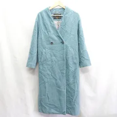 ◇ ⊇ SLOBE IENA スローブ イエナ ノーカラー 長袖 ロングコート サイズF ブルー レディース E  【1410100015689】のサムネイル