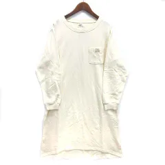 未使用品 バディリー Buddy Lee マタニティ スウェット ワンピース 長袖 サイドジップ ミディ丈 授乳服 ライトベージュ M 