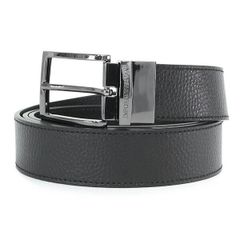 【EMPORIO ARMANI / エンポリオアルマーニ】メンズ リバーシブルベルト ブラック×ブラック (Y4S195 YLO8J 80741 BLACK/BLACK) 24AW [新品] [訳あり]