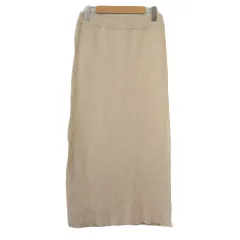 フリークスストア FREAKS STORE スカート リブニット ラップテイスト ロング F ベージュ