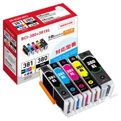 【在庫処分】TR8630 TR8530 TR9530 TS7430 TS7330 TS6330 TS6230 対応機種：TS6130 TR703 5色マルチパック (PGBK) BCI-380XL + (BK/C/M/Y) BCI-381XL 用 Canon