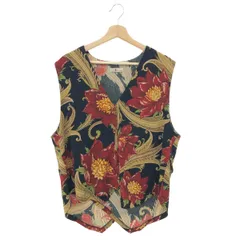 良好 詩仙堂 シセンドウ TSコレクション ボタニカル ちりめん ジレ ベスト   ブラック/レッド  レディース 　240001148356