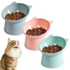 SALUDABLE 猫 餌入れ フードボウル 水飲み 食器 ご飯皿 えさ 皿 食べやすい 3個セット
