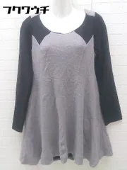 ◇ LIMITLESS LUXURY リミットレス ラグジュアリー 長袖 ミニ チュニック ワンピース グレー ブラック レディース 【中古】 【1002801347963】のサムネイル