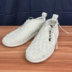BOTTEGA BENETA レザースニーカー イントレチャート 白 BOTTEGA VENETA / ボッテガヴェネタ 牛革 カーフ メッシュ
