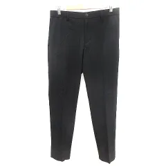 グローバルワーク GLOBAL WORK テーパードパンツ イージー センタープレス L 黒 ブラック /AU