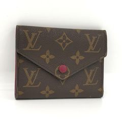 LOUIS VUITTON ポルトフォイユ ヴィクトリーヌ 三つ折り財布 モノグラム フューシャ M41938