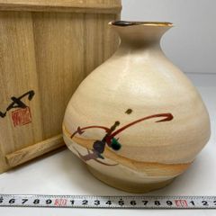 赤膚焼 奈良絵 三代目 大塩昭山造 一輪挿し - メルカリ