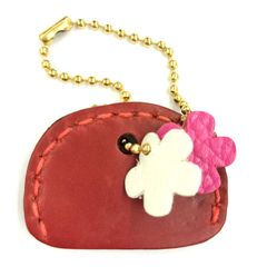 本革 キーケース キーカバー	赤	ストラップ ハンドメイド/工房エールヨコハマ