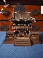 木製精巧な造りお社のジオラマ 昭和中期　古録展  送料無料　中古 品番K2196