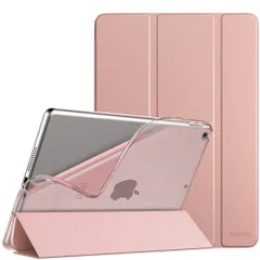iPad 9世代 ケース iPad 9ケース 2021 iPad 8 ケース 2020 iPad 10.2 ケース TiMOVO iPad 第9世代/第8世代/第7世代 カバー NEWモデル 10.2インチ 半透明 TPU PUレーザー 開閉式 三つ折り スタ