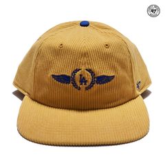 '47 SKY HIGH SNAPBACK CAP LOS ANGELES DODGERS【KHAKI】 (フォーティーセブン 帽子 通販 メンズ レディース 男 女 兼用 キャップ スナップバック コーデュロイ MLB ロゴ LA ロサンゼルス ドジャース)