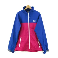 ヘリーハンセン ナイロンジャケット アウター バイカラー 大きいサイズ メンズ XLサイズ ピンク×青 HELLY HANSEN 【中古】のサムネイル