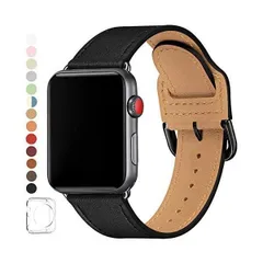 LOVLEOP バンド コンパチブル Apple Watch バンド 38mm 40mm (黒 バンド+黒 い 38mm 40mm)