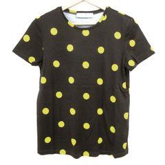 Max Mara(マックスマーラ) 半袖Tシャツ サイズS レディース - ブラウン×イエロー クルーネック/ドット柄