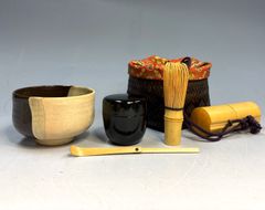 「野点籠」 茶道具 一式 セット 茶籠 野点 茶篭 巾着 在銘