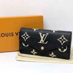 Dz800191 ルイ・ヴィトン 長財布 二つ折り長財布 ポルトフォイユ・サラ バイカラー モノグラム・アンプラント M80496 ノワール レディース LOUIS VUITTON 中古