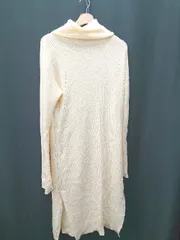 ◇ ⊇ ROSE BUD ローズバッド ニット タートルネック 長袖 ロング ワンピース サイズF クリーム レディース E  【1411280049679】