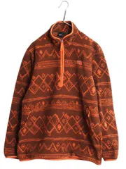 【お得なクーポン配布中!】 ノースフェイス ネイティブ 総柄 ハーフジップ フリース ジャケット メンズ XL 古着 The North face アウトドア プルオーバー 大きいサイズ