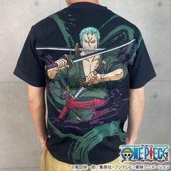 絡繰魂 × ワンピース ゾロ 半袖 Tシャツ Tee 252095 ロロノア 海賊狩りのゾロ 粋 刺繍 カラクリダマシイ からくり