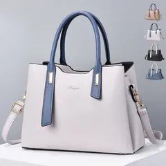 トートバッグ レディース ショルダーバッグ バイカラー 3way 斜めがけバッグ 大容量 ハンドバッグ 大人女子 PUレザーかばん オフィス カジュアル 肩掛け かばん ファッション 新作 shichen01