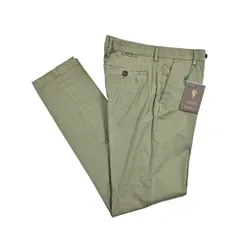 BERWICH ベルウィッチ / MORELLO GD ストレッチコットン ノータックスリムスラックス カーキグリーン 春夏秋 425336