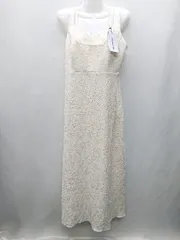 ◇ ⊂◎●未使用● JUNOAH ジュノア 花柄 ロング キャミワンピース サイズXL ホワイト レディース E  【1412260014083】