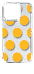 【新品未使用】iPhone14 Pro アイフォン14プロ クリア ハードケース ドット柄 水玉 (イエロー) スマホケース カバー cl-ip14pro-dotbig-06