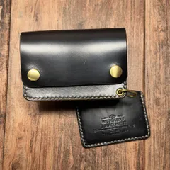 クロムエクセル・ブラック茶芯｜ ショートトラッカーウォレット｜カードケース付き