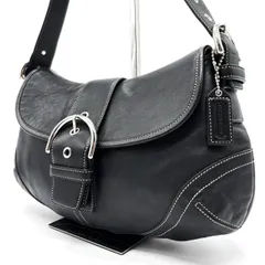 良品✨ COACH y2k belt  soho black leather shoulder bag コーチ ハンドバッグ