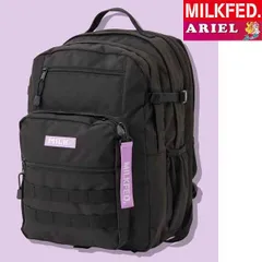 ミルクフェド リュック 通学 大容量  MILKFED 新品 正規品 パープル 黒 ブラック ACTIV DOUBLE POCKET MOLLE BACKPACK BAR 30L レディース メンズ 通勤 旅行 ノートパソコン PC 103224053008のサムネイル