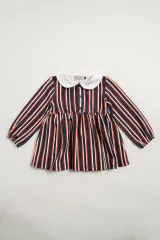 D.fesense/ストライプチュニックワンピ　ワンピース　チュニック　新品子供服100 キッズ 女の子のサムネイル