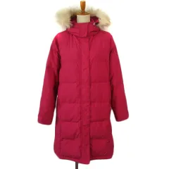 エルエルビーン L.L.BEAN コート グースダウン フェイクファー M ピンク