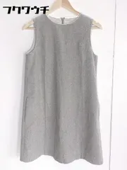 ◇ Rouge vif ルージュ ヴィフ ノースリーブ バックジップ 膝丈 ワンピース グレー レディース 【中古】 【1002798895485】のサムネイル